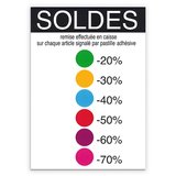 Affiche Soldes code couleurs - Affiches pourcentages