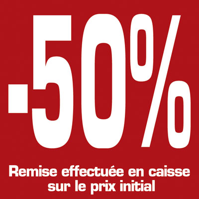 Affiche -50% - Affiches et Étiquettes promo Journées Françaises