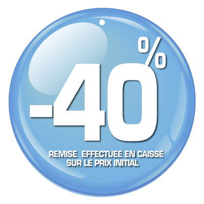 Etiquettes à trou rondes -40% - Affiches et Étiquettes promo Journées Françaises