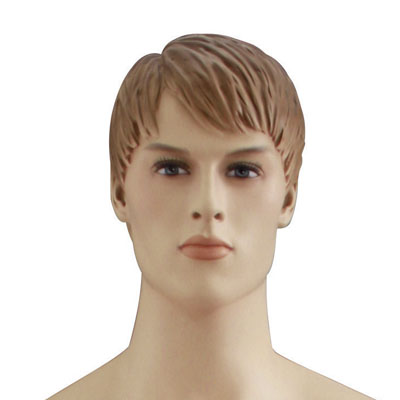 Mannequin homme, cheveux sculptés châtain claire - Mannequins cheveux sculptés-1