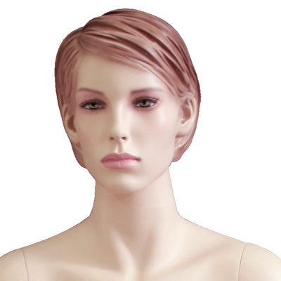 Mannequin femme assise, cheveux sculptés - Mannequins cheveux sculptés-1